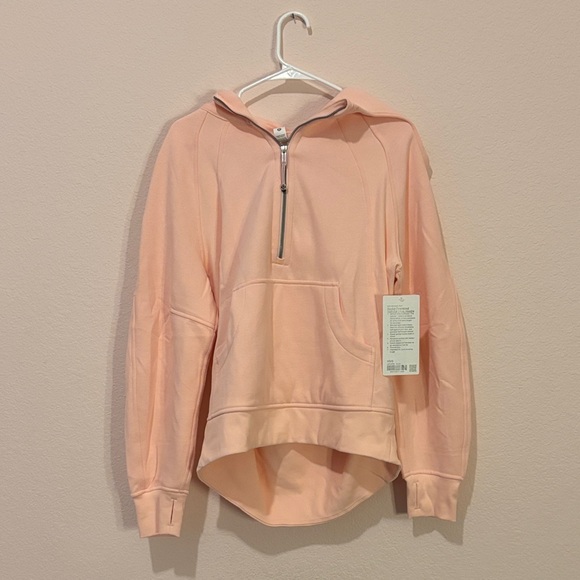 lululemon athletica Tops - Lululemon Blush Quartz Scuba Oversized Half-Zip Long Hoodie